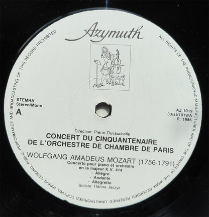 Wolfgang Amadeus Mozart / Michel Corrette / Claude Le Jeune - Orchestre De Chambre De Paris (2) Direction: Pierre Duvauchelle : Concert Du Cinquantenaire De L'Orchestre De Chambre De Paris (LP)