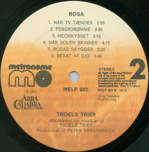 Troels Trier : Rosa (LP, Album)