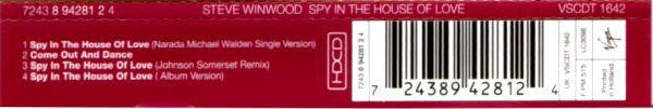 Steve Winwood : Spy In The House Of Love (CD, Maxi)