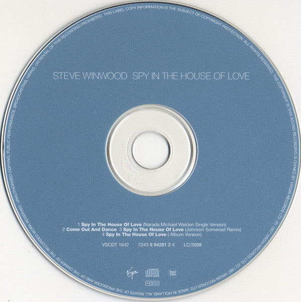 Steve Winwood : Spy In The House Of Love (CD, Maxi)