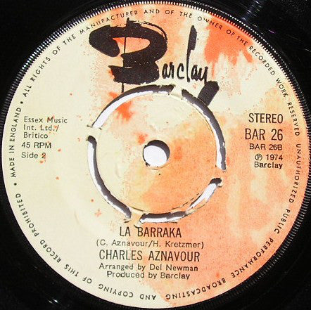 Charles Aznavour : She (7", Single, Kno)