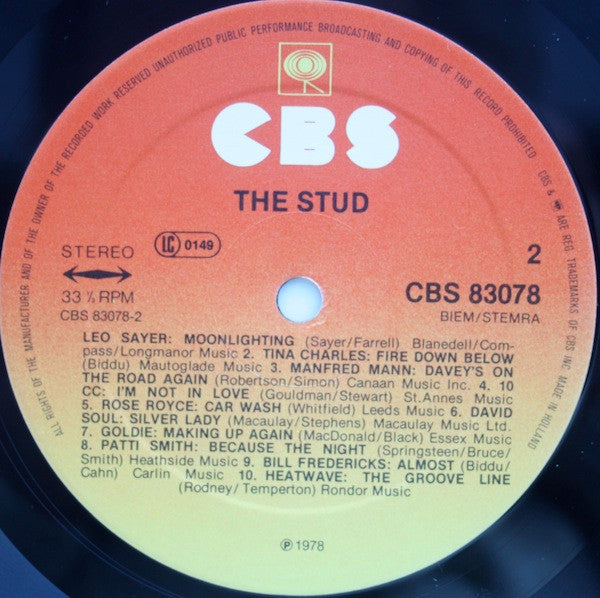 Various : The Stud (Original Soundtrack) (LP, Comp)