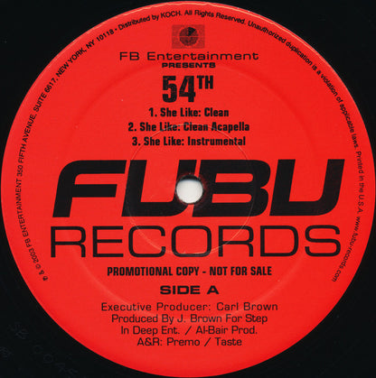 54th Platoon : She Like (12", Promo)