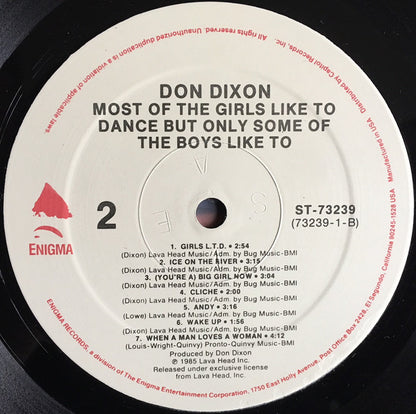 Don Dixon : Most Of The Girls Like To Dance But Only Some Of The Boys Like To (LP, Album, Spe)