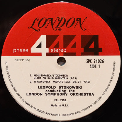 Igor Stravinsky / Pyotr Ilyich Tchaikovsky / Modest Mussorgsky : Leopold Stokowski, The London Symphony Orchestra : Firebird Suite:  Marche Slave / Night On Bald Mountain (LP, Album, Gat)