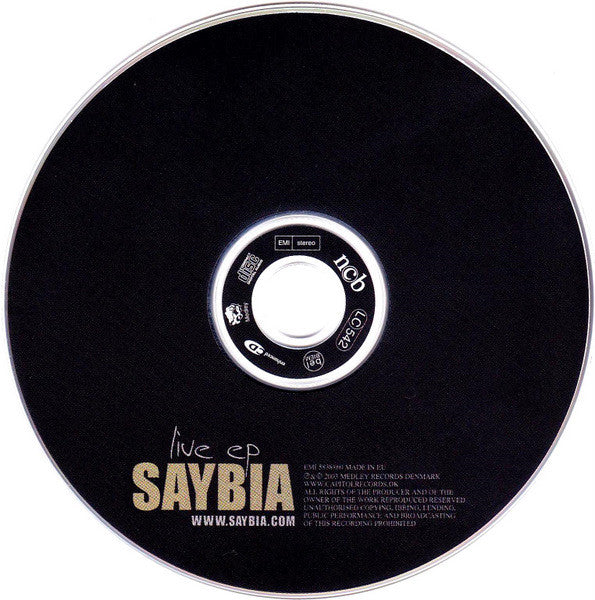 Saybia : Live EP (CD, EP, Enh)