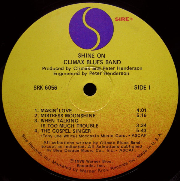 Climax Blues Band : Shine On (LP, Album, Gat)