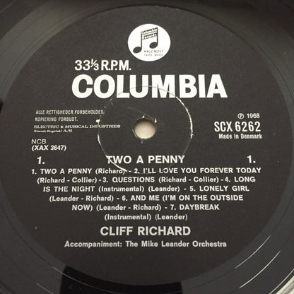 Cliff Richard : Two A Penny (LP)