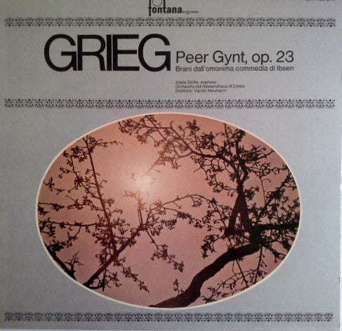 Edvard Grieg, Václav Neumann, Adele Stolte, Gewandhausorchester Leipzig : Peer Gynt Op.23 (Brani Dall' Omonima Commedia Di Ibsen) (LP, RE)