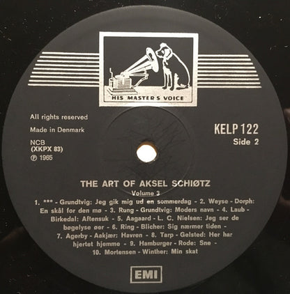 Aksel Schiøtz : Aksel Schiøtz - Vol. 3 Danske Sange (LP, Comp, RE)