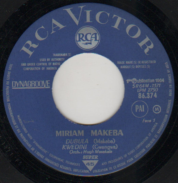 Miriam Makeba : Amampondo (7", EP, Mono)