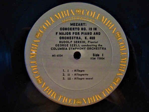 Wolfgang Amadeus Mozart - Rudolf Serkin, George Szell, Columbia Symphony Orchestra : Piano Concerto No. 19 In F Major, K. 459 / Piano Concerto No. 20 In D Minor, K. 466 (LP, RE)