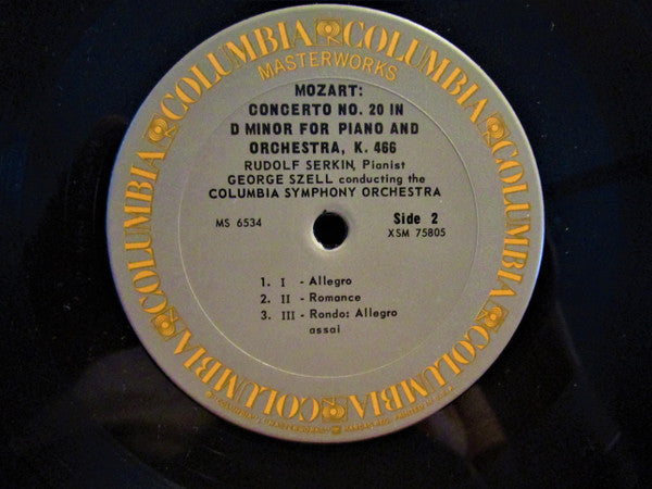 Wolfgang Amadeus Mozart - Rudolf Serkin, George Szell, Columbia Symphony Orchestra : Piano Concerto No. 19 In F Major, K. 459 / Piano Concerto No. 20 In D Minor, K. 466 (LP, RE)