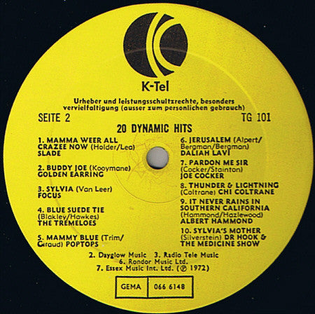 Various : 20 Dynamic Hits (LP, Comp)