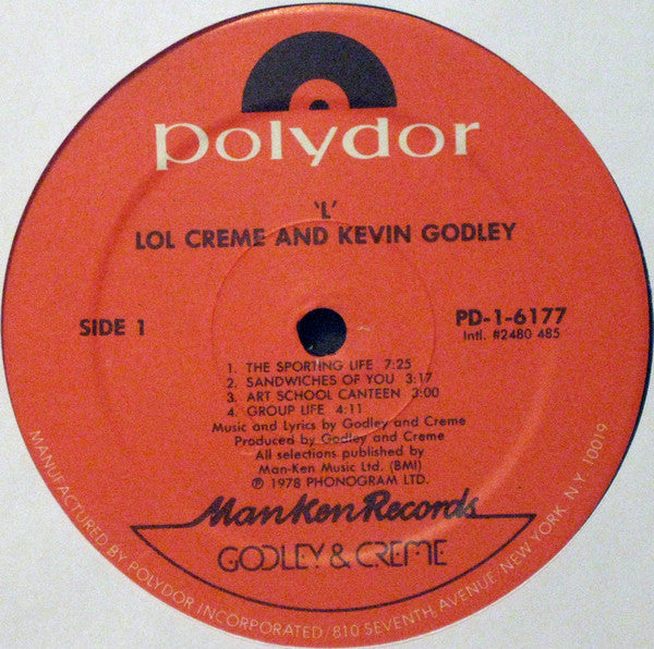 Godley & Creme : L (LP, Album, Spe)