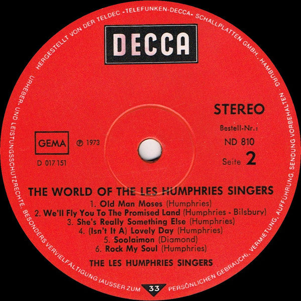 Les Humphries Singers : The World Of The Les Humphries Singers (LP, Comp)