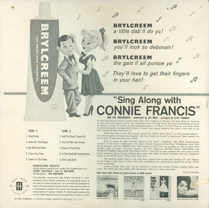 Connie Francis : Sing Along With Connie Francis (LP, Album, Mono, Ind)