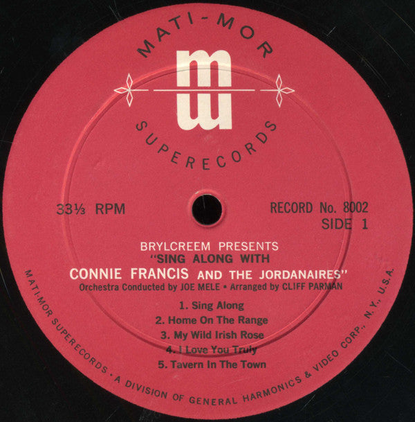 Connie Francis : Sing Along With Connie Francis (LP, Album, Mono, Ind)