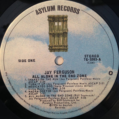 Jay Ferguson : All Alone In The End Zone (LP, Album, CSM)