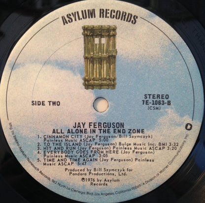 Jay Ferguson : All Alone In The End Zone (LP, Album, CSM)