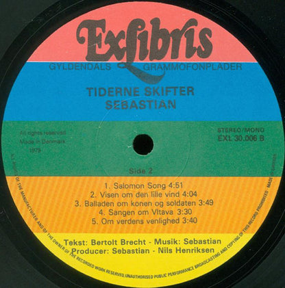 Sebastian (5) : Tiderne Skifter (LP, Album)