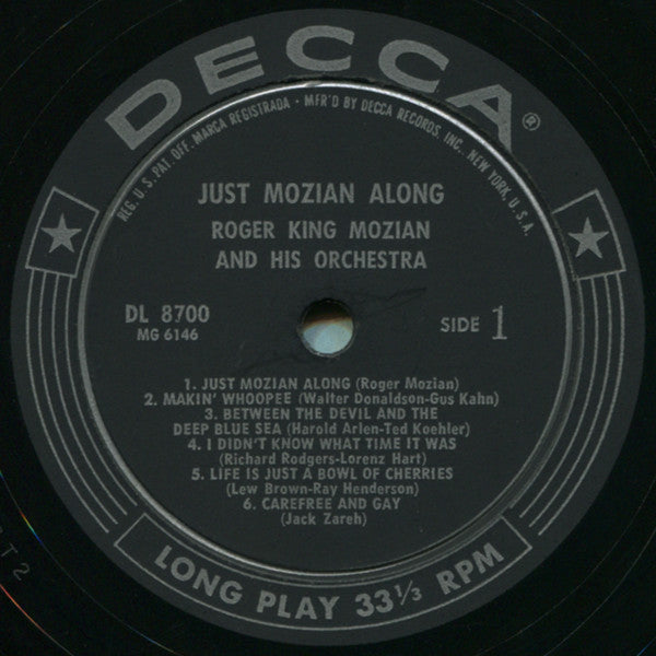 Roger King Mozian And His Orchestra : Just Mozian Along (LP, Album)