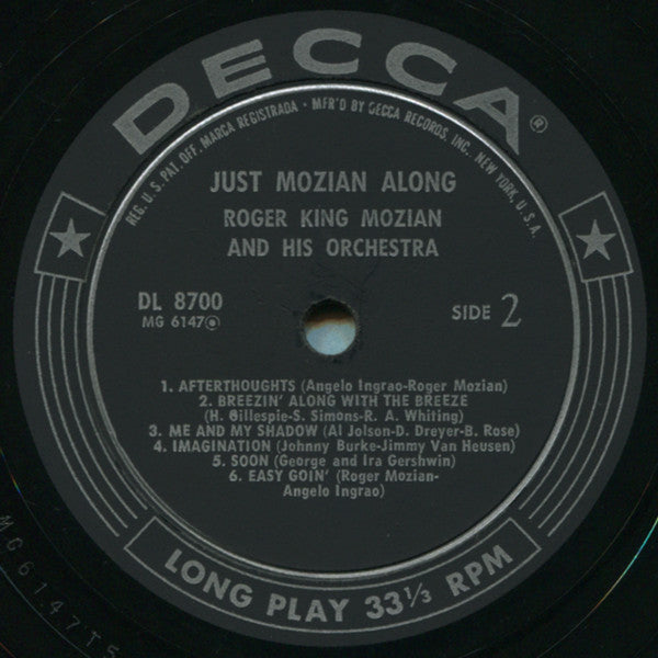 Roger King Mozian And His Orchestra : Just Mozian Along (LP, Album)