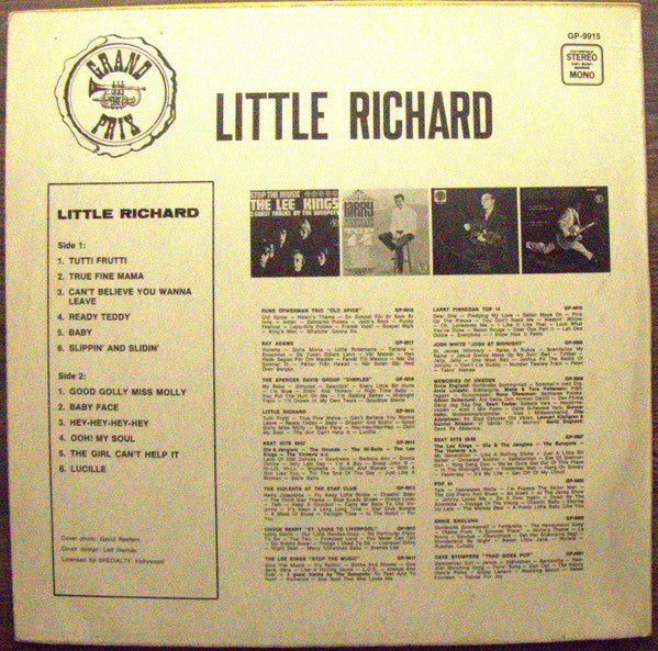 Little Richard : Good Golly Miss Molly & 11 Other All-Time Hits By (LP, Comp, RP)