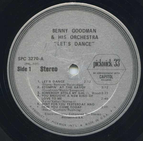 The Benny Goodman Quartet, Benny Goodman And His Orchestra : Let's Dance (LP, Album)