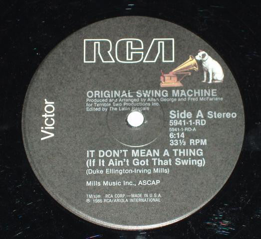 Original Swing Machine : It Don't Mean A Thing (If It Ain't Got That Swing) (12")