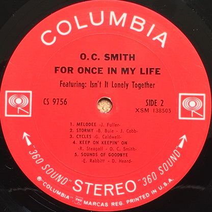 OC Smith : For Once In My Life (LP, Album, San)