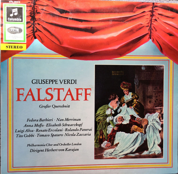 Giuseppe Verdi, Herbert von Karajan, Philharmonia Chorus Und Philharmonia Orchestra : Falstaff - Großer Querschnitt (LP, Album)