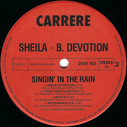 Sheila & B. Devotion : Singin' In The Rain  (LP, Album)