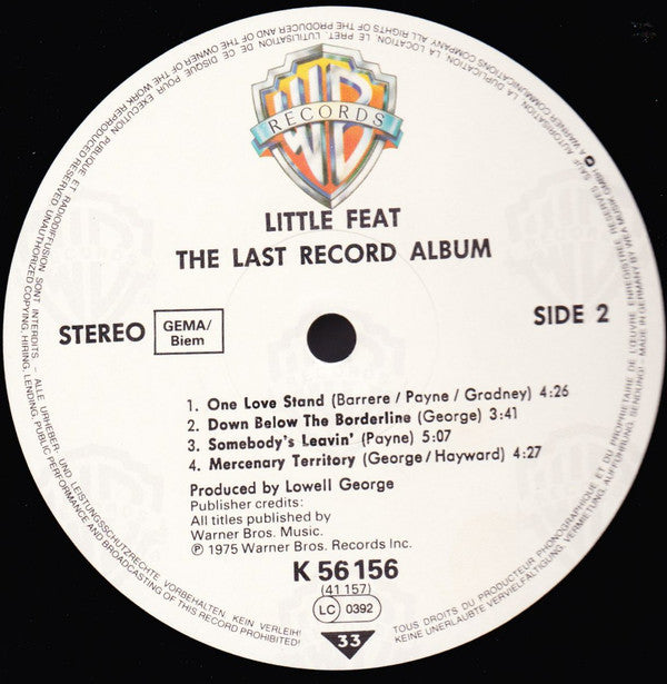 Little Feat : The Last Record Album (LP, Album, RE)