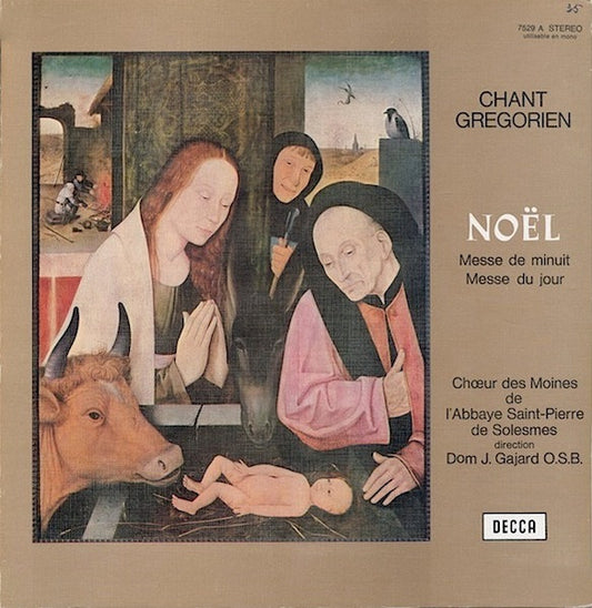 Chœur Des Moines De L'Abbaye Saint-Pierre De Solesmes ∙ Dom Joseph Gajard : Chant Grégorien ∙ Noël (Messe De Minuit ∙ Messe Du Jour) (LP, Gat)