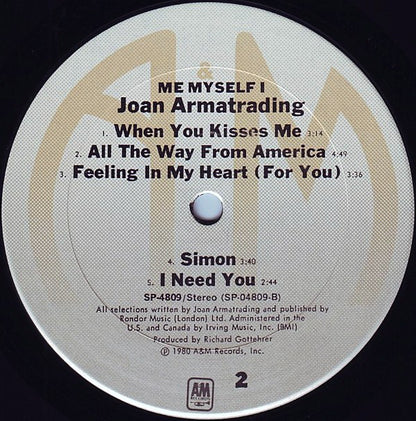 Joan Armatrading : Me Myself I (LP, Album, San)