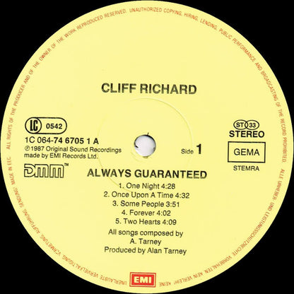 Cliff Richard : Always Guaranteed (LP, Album)