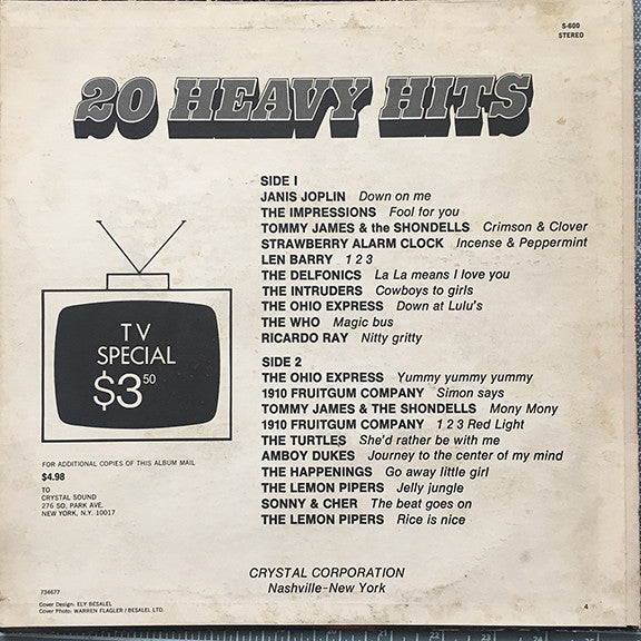 Various : 20 Heavy Hits (LP, Comp, Red)