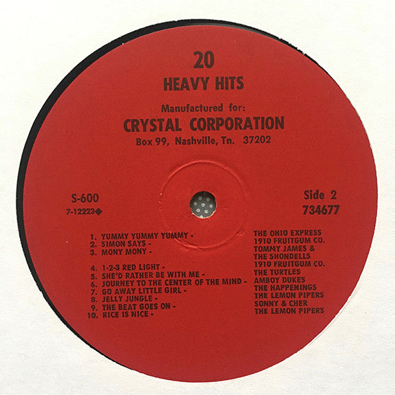 Various : 20 Heavy Hits (LP, Comp, Red)