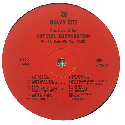 Various : 20 Heavy Hits (LP, Comp, Red)