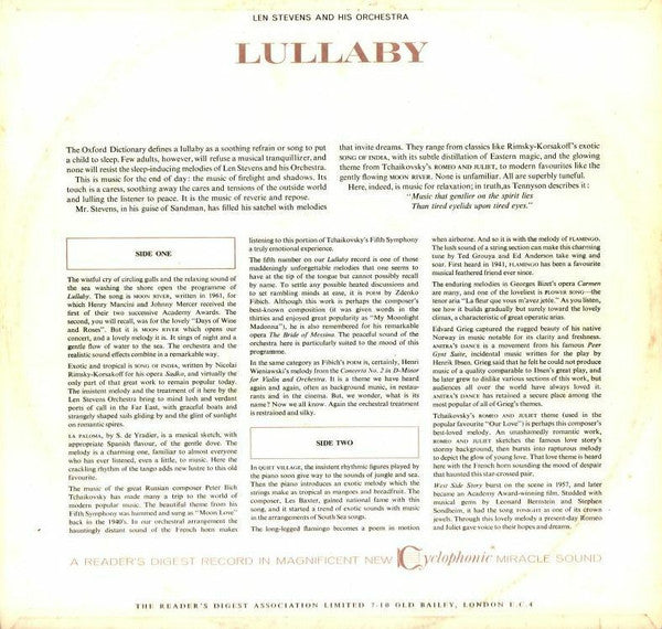 Len Stevens And His Orchestra : Lullaby (LP, Album)