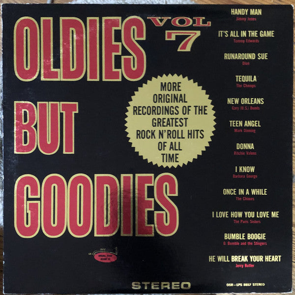 Various : Oldies But Goodies Vol. 7 (LP, Album, Comp, RE, Los)