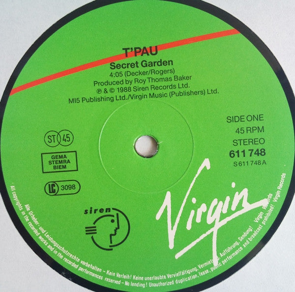 T'Pau : Secret Garden (12", Maxi)