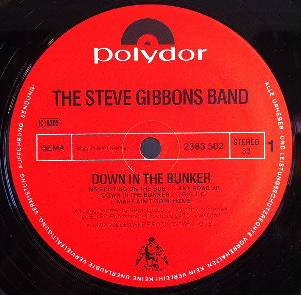 Steve Gibbons Band : Down In The Bunker (LP, Album)