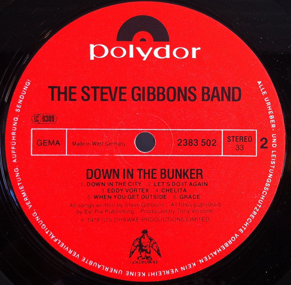 Steve Gibbons Band : Down In The Bunker (LP, Album)