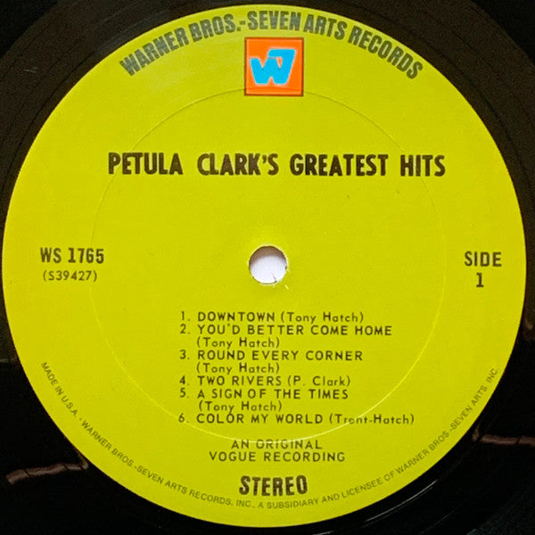 Petula Clark : Petula Clark's Greatest Hits, Vol. 1 (LP, Comp, San)