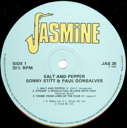 Sonny Stitt And Paul Gonsalves : Salt And Pepper (LP, Album, RE)