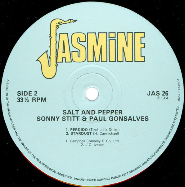 Sonny Stitt And Paul Gonsalves : Salt And Pepper (LP, Album, RE)