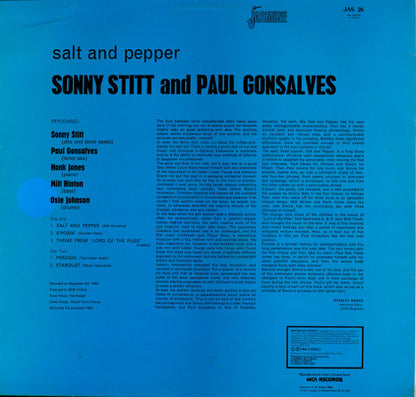 Sonny Stitt And Paul Gonsalves : Salt And Pepper (LP, Album, RE)