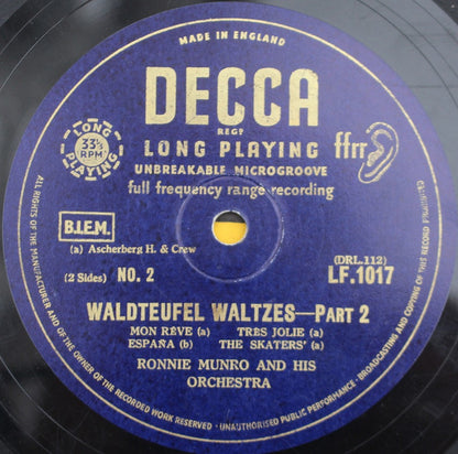 Ronnie Munro & His Orchestra : Waldteufel Waltzes (10")